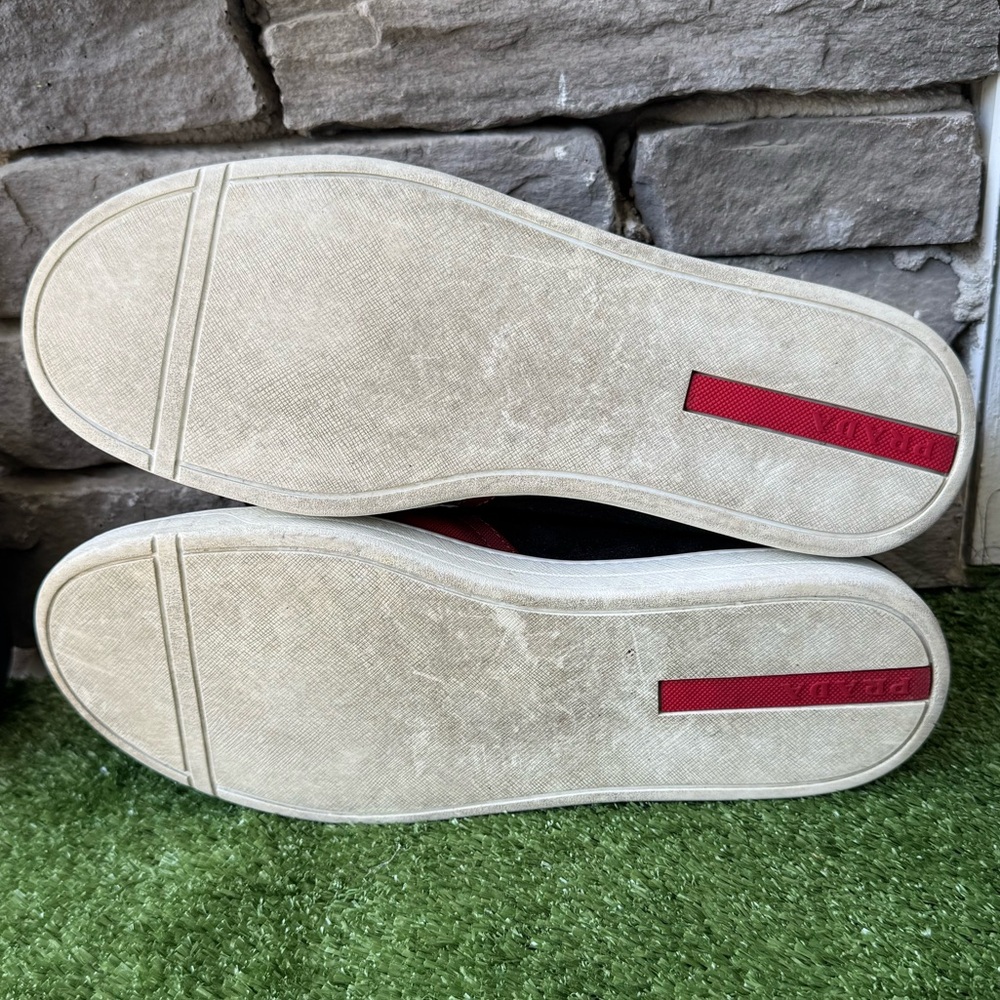 Prada Red Black Nylon Tech Men’s Sneakers Shoes - Picture 11 of 13